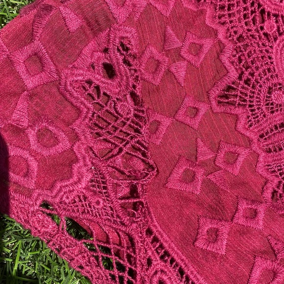 For Love And Lemons Sienna Mini Dress Burgundy Size Small - Picture 5 of 5